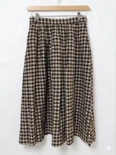 Reflectフレアロングスカート 9号 チェック柄