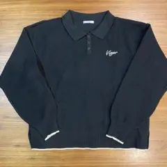 mysa closet ニットプルオーバー ブラック 長袖
