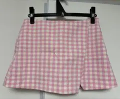 ZARA ギンガムチェック柄 ミニスカート インナーパンツあり