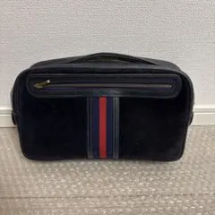 GUCCI ネイビー スエード クラッチバッグ - メルカリ