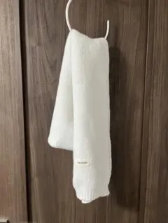 マフラー　ニット　ホワイト