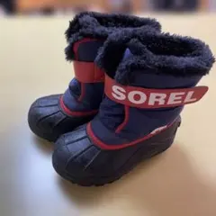 SOREL ネイビー/レッド キッズ　ブーツ
