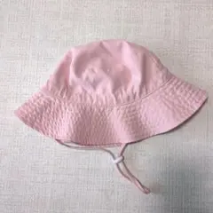 子供用ピンクハット UVカット 50cm