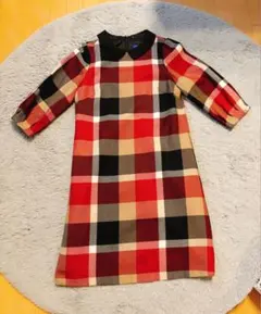【状態良好】原宿本店限定☆クレストブリッジ☆赤チェックハートネックチェックワンピ 状態良好】原宿本店限定☆クレストブリッジ☆赤チェックハートネック