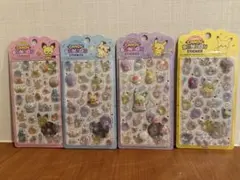 正規品 キャンディードロップシール ポケモン3D ぷくぷくシール 4枚セット
