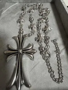 ビッグクロス 連続クロスチェーンネックレス y2k 40cm