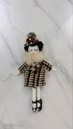 ドールチャーム キーホルダー 千鳥格子