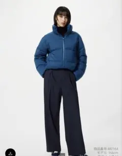 UNIQLO タックワイドパンツ　ネイビーLサイズ　新品未使用