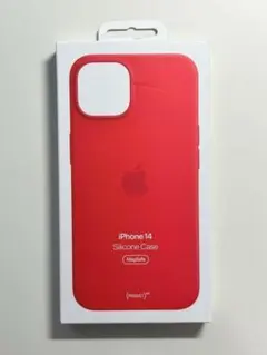 【新品】純正 iPhone 14 シリコンケース・レッド①