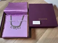 超レア廃盤未使用品】GUCCI スクリプト ロゴ ネックレス - メルカリ