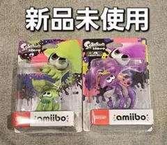 Splatoon amiibo イカ、イカ(ネオンパープル)セット 新品未使用
