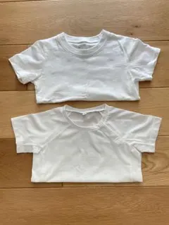 無印良品ホワイト Tシャツ 2枚セット110cm 100cm