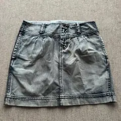 K*e様 アーノルドパーマー デニムミニスカート ケミカルウォッシュ タック S