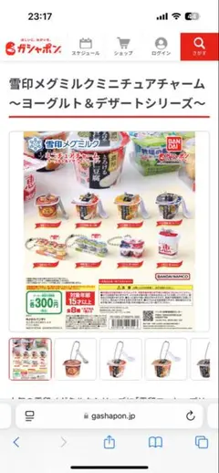 雪印メグミルク ミニチュアチャーム ヨーグルト＆デザートシリーズ