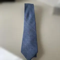 LANCEL 青色 幾何学模様 ネクタイ