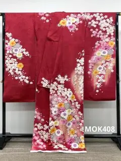 振袖　IKKO 仮絵羽 金彩 牡丹 洋花 未仕立て品 八掛付き MOK508のサムネイル
