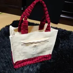 最終お値げコメダ珈琲2026年福袋ドムドムコラボ ソファー柄生地スクエアバック