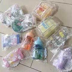 新品　10点　キーホルダー　オイルチャーム　りんごあめ　牛乳　キャンディ　リボン