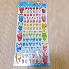 ハッピーストーンシール　ウサギ　ネコ　クマ