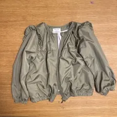 オリーブグリーン フリル付きジャケット 100