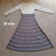 PROPORTION プリーツニットワンピースM