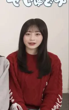 古園井寧々着用GRL赤ニット トップス