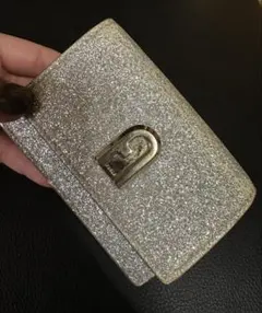 FURLA シルバー グリッター ラメ 三つ折り財布 限定品