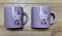 ラベンダーハローキティ＆リサガス コーヒーカップ ティーカップ ペンスタンド