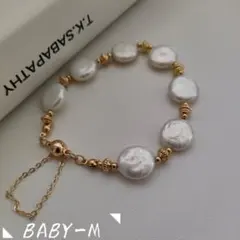 【品番20】韓国風天然淡水ボタン真珠のネックレス/ブレスレット