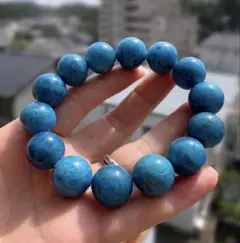 レア大玉♡15ミリ　高品質　ネオンブルーアパタイト　ブレスレット