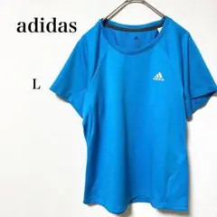adidas アディダス　半袖Tシャツ Lサイズ　水色のサムネイル