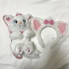 ディズニー マリーちゃん ぬいぐるみポシェット、カチューシャ