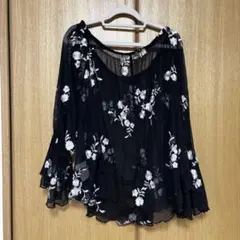 COCODEAL 花柄シースルーブラウス
