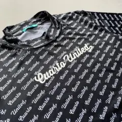 美品 CUARTO UNITED ゴルフ モックネック レディースM 総柄 黒のサムネイル