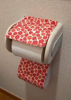 花柄 北欧風 トイレットペーパーホルダーカバー ハンドメイド 幅13cm