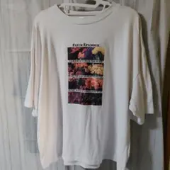 WEGO フラワーフォトプリントTシャツ ホワイト