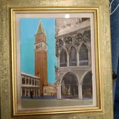 伊東熙寿作　油彩画 リヨン駅の朝　F6　　A-11 伊東熙寿作 油彩画 リヨン駅の朝 F6 A-11 - メルカリ
