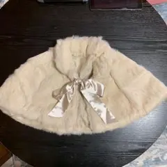 ラビットファー　ショール　アウター　上着　美品　本革