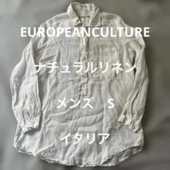 イタリア　EUROPEANCULTURE リネンシャツ ホワイト メンズ　S