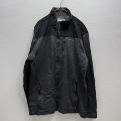 ORVIS クラシックツートン 刺繍ロゴジップフリースJKT 黒灰M