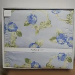 NINA RICCI ダウン掛け布団 花柄 ブルー 150×210 シングル