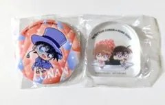 江戸川コナン 灰原哀 名探偵コナン くら寿司 缶バッジ アクリルブロック