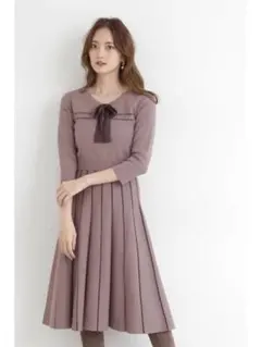 ジルバイジルスチュアート　シフォンタイニットワンピース