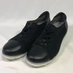 【匿名配送】FURUYA Dream-K 天然革 スニーカー 黒 23cm