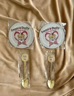 ダッフィー＆フレンズ　スウィートダッフィー　コースター　スプーン　4個セット