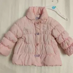 【USED】CLASSIC リボンが可愛い♥ピンク ダウンジャケット 95cm