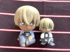 ［最終割引！］名探偵コナン 安室透 フィギュア 2種　缶バッチ2種　カード