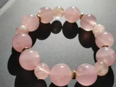 天然石ブレスレット⑥ローズクォーツ&モルガナイト