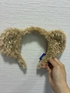 東京ディズニーシー耳付きカチューシャ ベージュ　ダッフィー