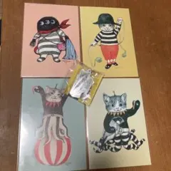ヒグチユウコ サーカス展ポストカード4枚セット アクリルキーホルダー付き